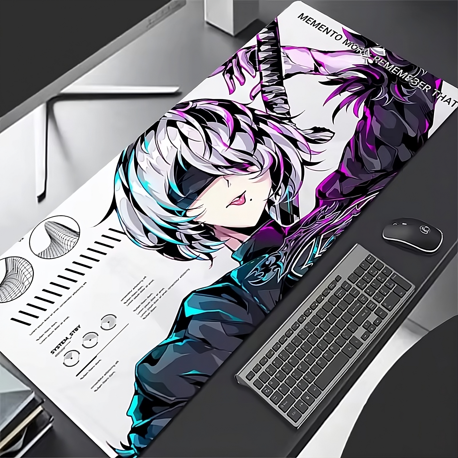 Anime Girl XL Mouse Pad – 10 Designs | Kawaii, Cyberpunk & Gothic Styles