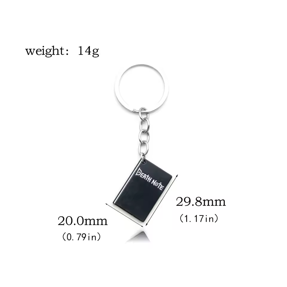 Death Note Mini Book Keychain & Necklace Set – Anime-Inspired Cosplay Accessories