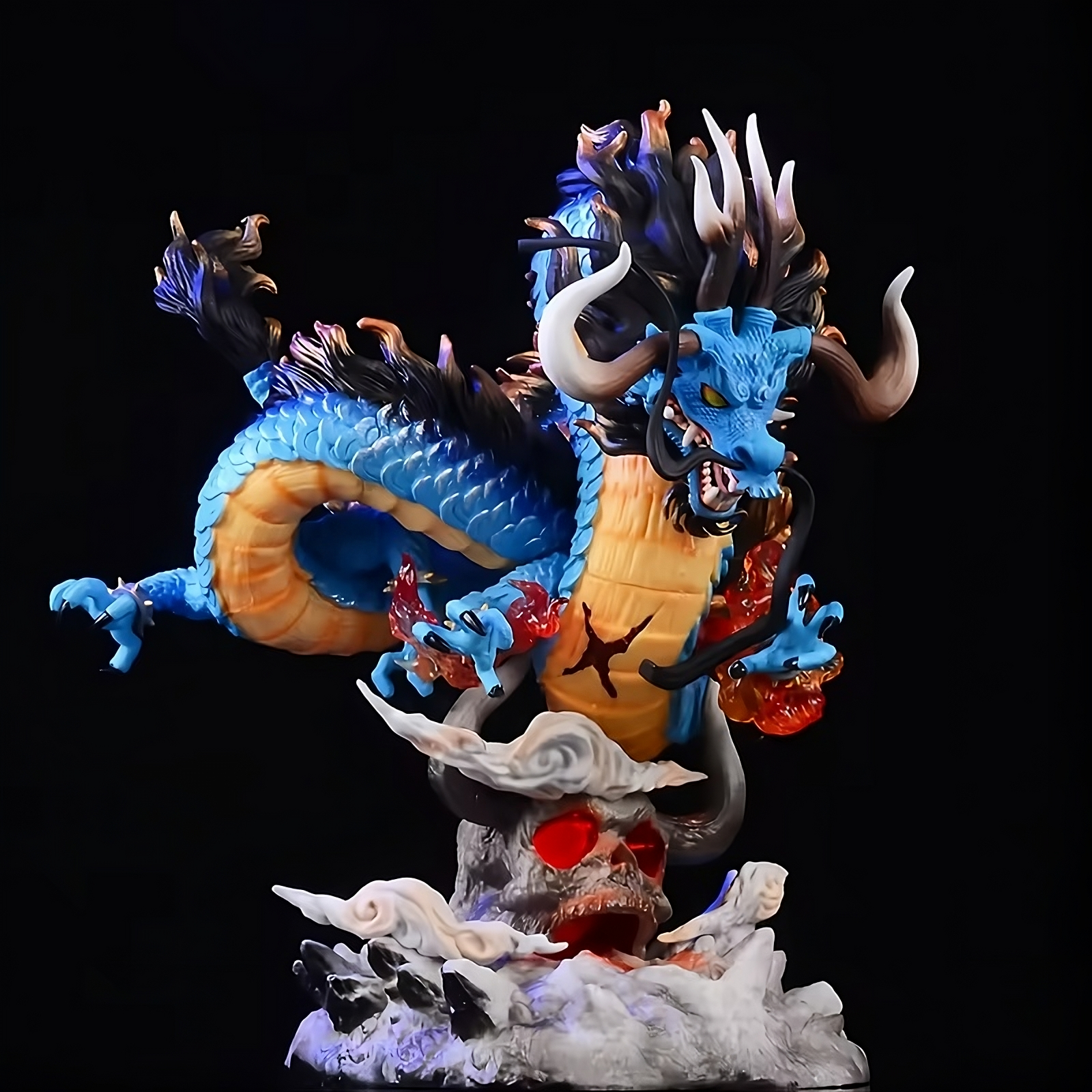 One Piece – Kaido Dragon Form GK Figure with Light-Up Base (22cm)