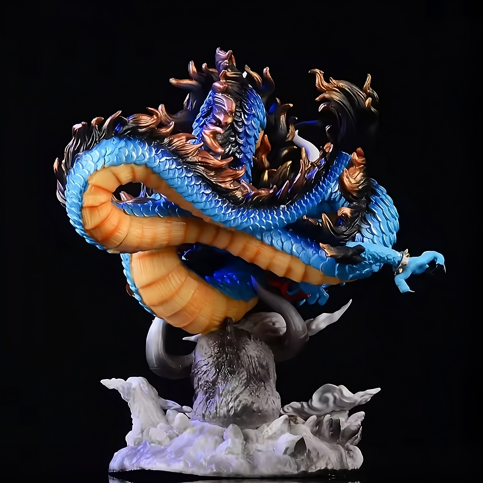 One Piece – Kaido Dragon Form GK Figure with Light-Up Base (22cm)