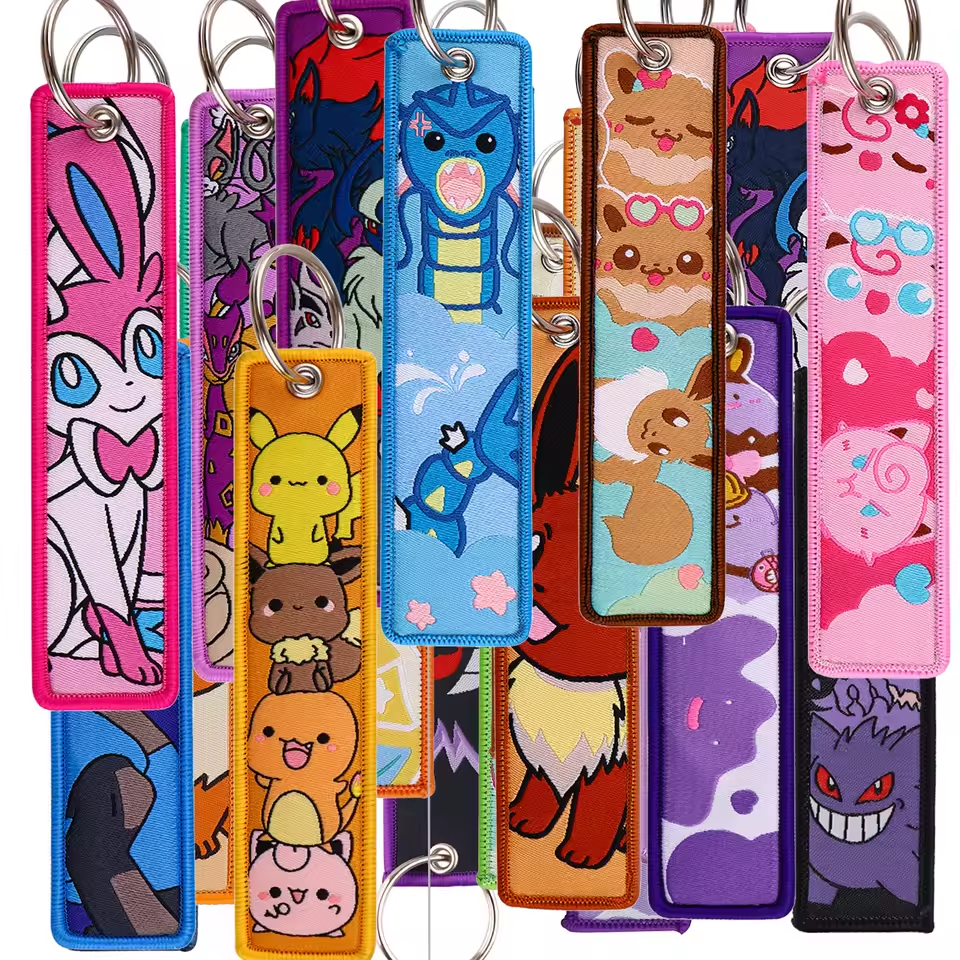 Anime Embroidered Keychain – Pokémon Series