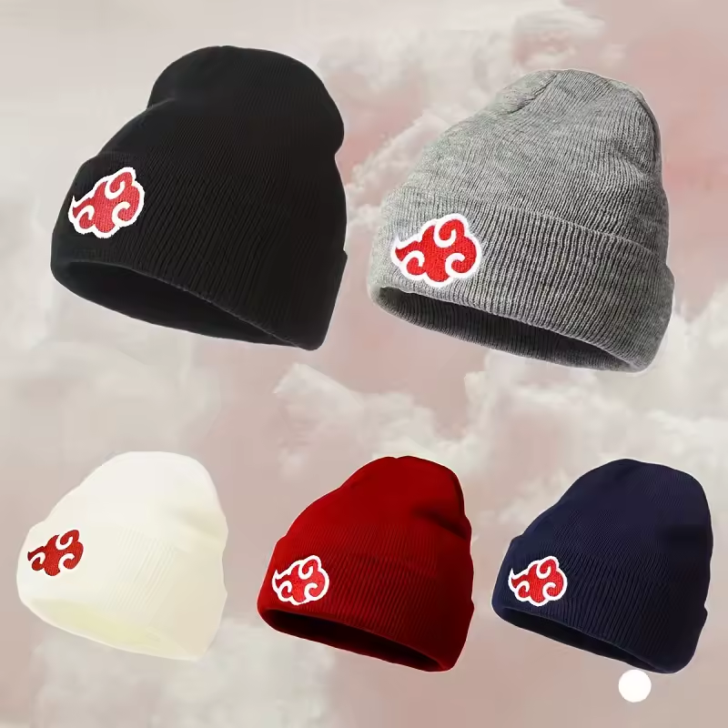 Akatsuki Cloud Beanie – Embroidered Knit Hat