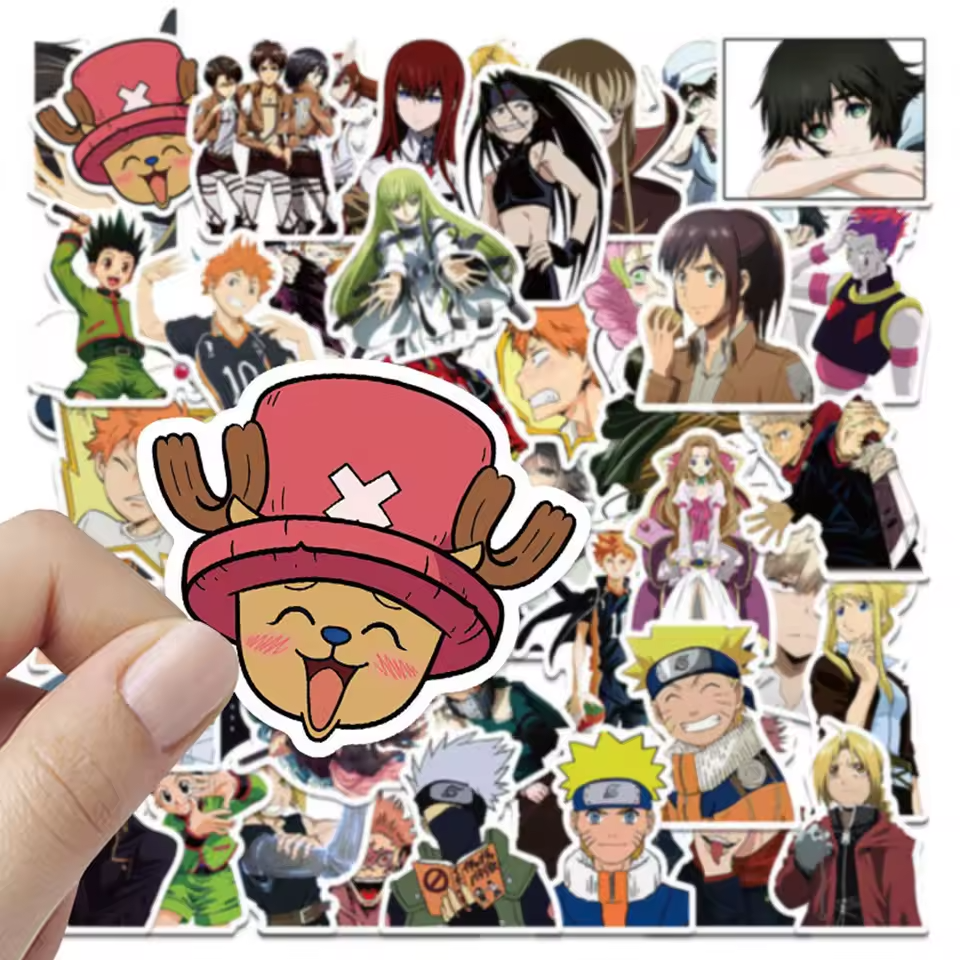 100pcs Mixed Anime Waterproof Stickers