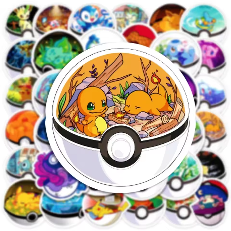 Pokémon 50PCS Ball Stickers