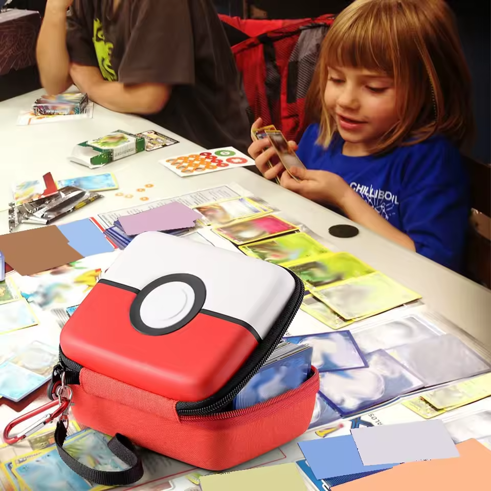 Pokéball-Inspired Trading Card Carry Case – Holds 400+ Cards