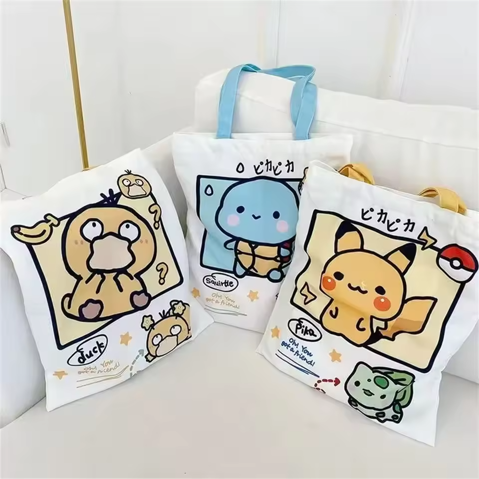 Kawaii Pokémon Canvas Tote Bag