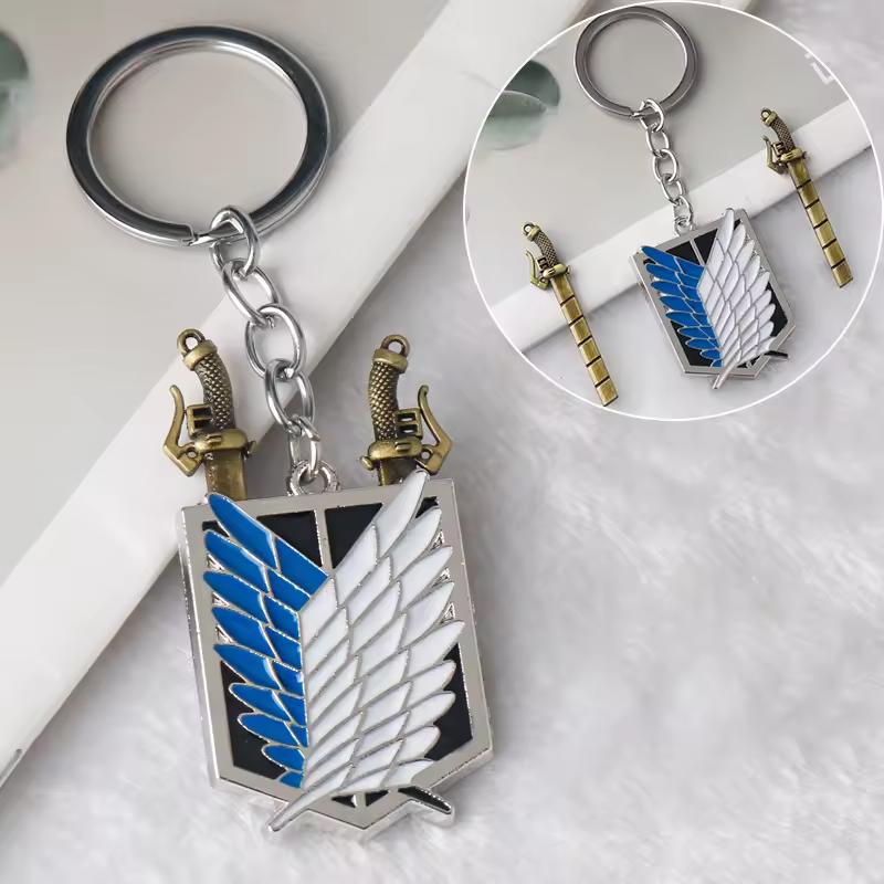 Attack on Titan Keychain – Wings of Freedom & Iconic Symbols Collection