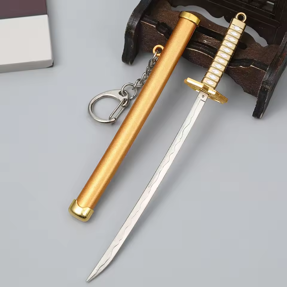 Mini One Piece Katana Sword Keychain – 15cm Zinc Alloy Replica
