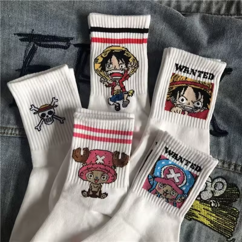 5-Pair Anime One Piece Socks