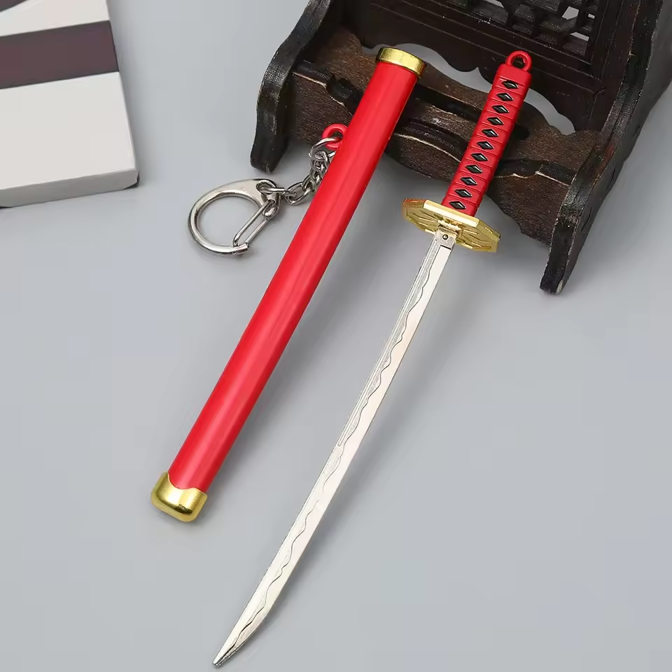 Mini One Piece Katana Sword Keychain – 15cm Zinc Alloy Replica