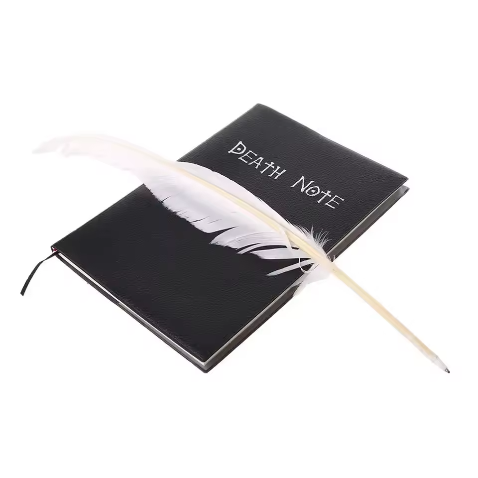 Death Note Replica Notebook with Feather Pen – A5 Size