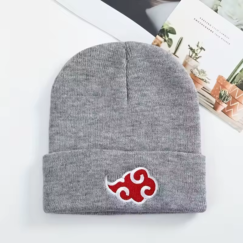 Akatsuki Cloud Beanie – Embroidered Knit Hat