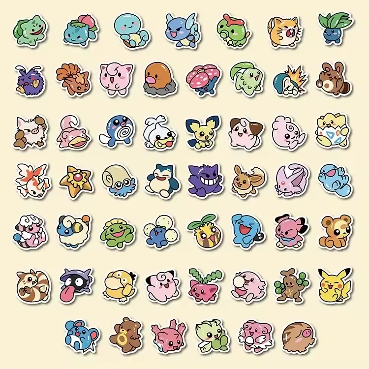 Kawaii 50PCS  Pokémon Stickers
