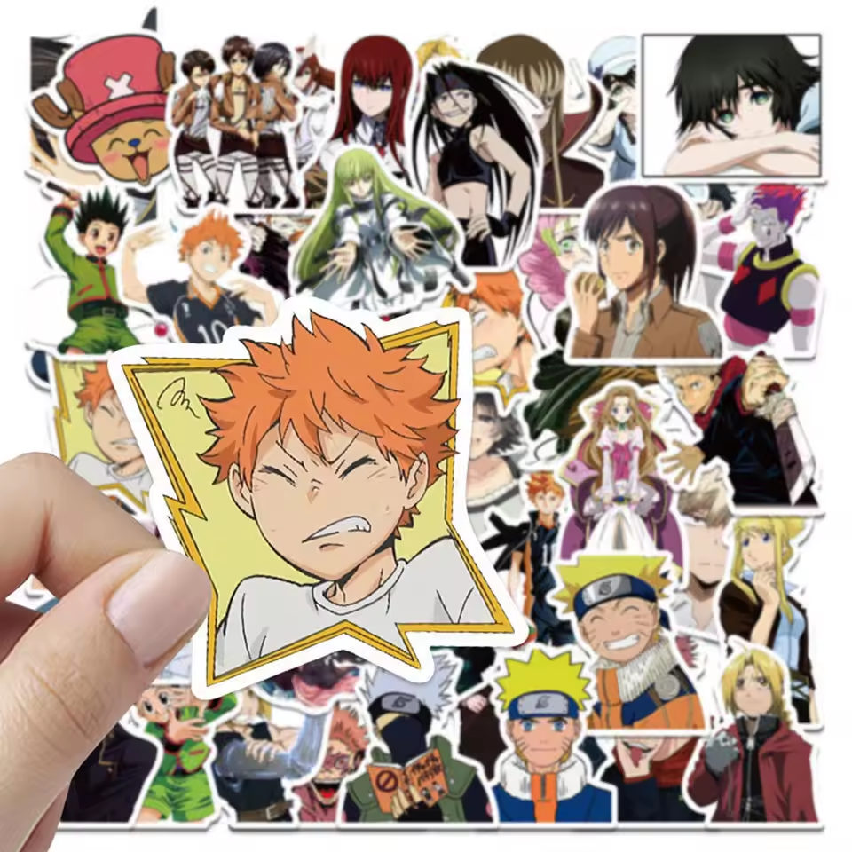 100pcs Mixed Anime Waterproof Stickers