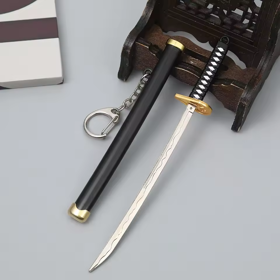 Mini One Piece Katana Sword Keychain – 15cm Zinc Alloy Replica