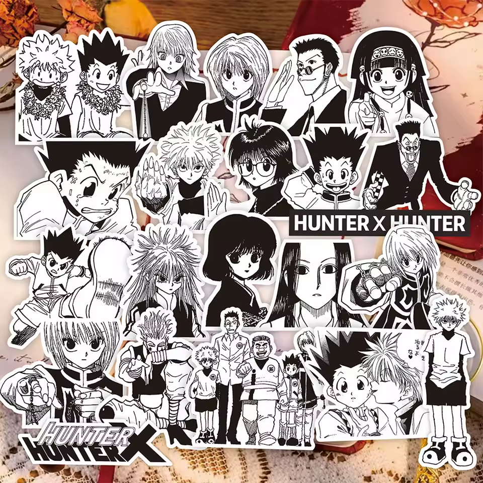 Hunter x Hunter 70pcs Black & White Stickers