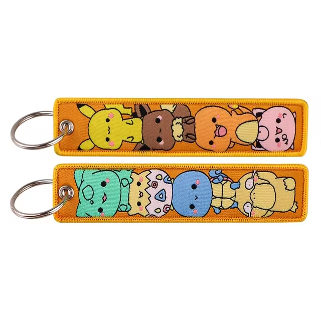 Anime Embroidered Keychain – Pokémon Series