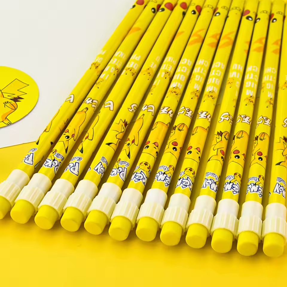 Pikachu 12-Piece HB Pencil Set – Pokémon Stationery