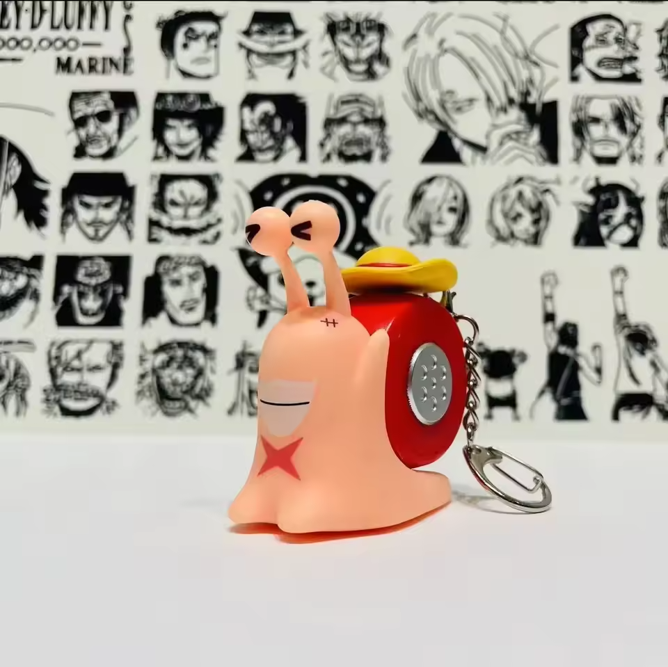 One Piece Den Den Mushi Recordable Voice Keychain Speaker