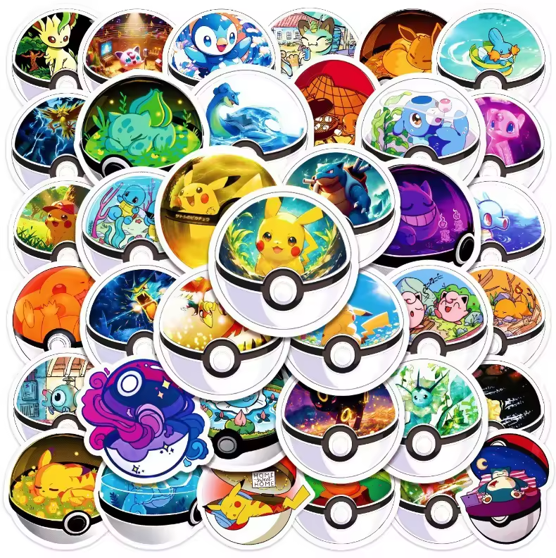Pokémon 50PCS Ball Stickers