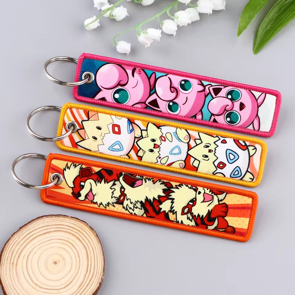 Anime Embroidered Keychain – Pokémon Series