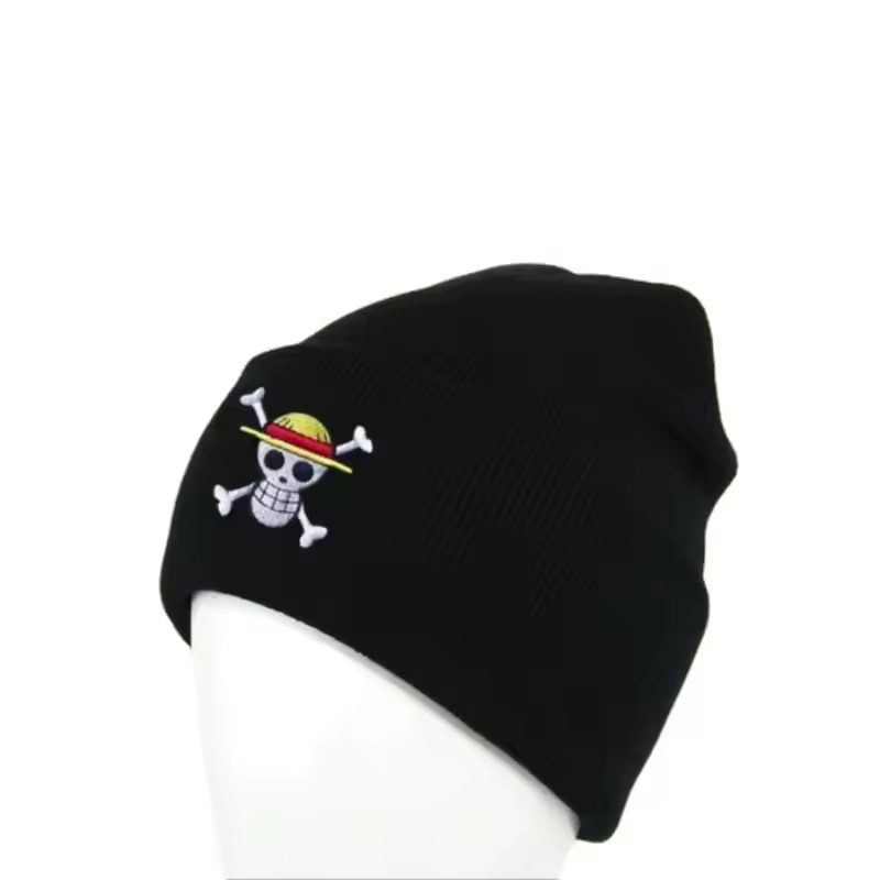One Piece Embroidered Beanie Hat