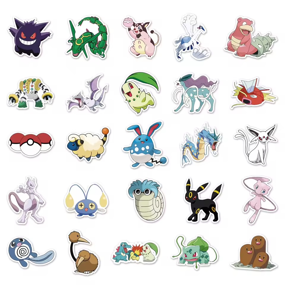 Pokémon 50pcs Waterproof Sticker Pack