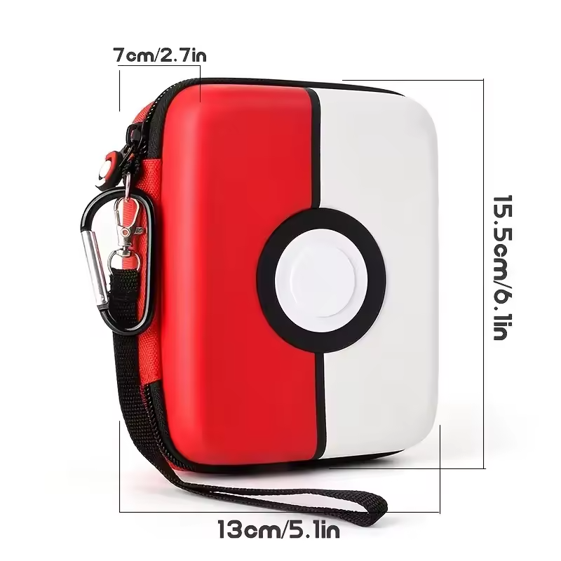 Pokéball-Inspired Trading Card Carry Case – Holds 400+ Cards
