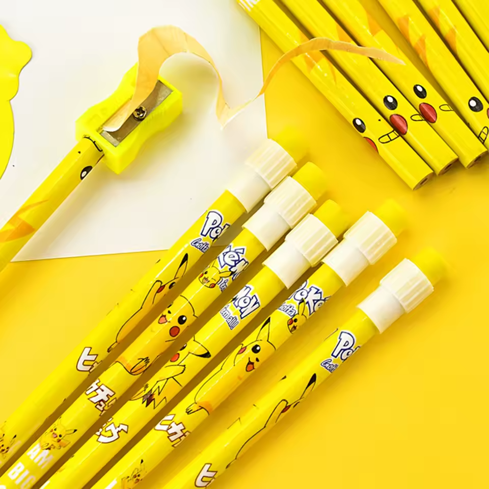 Pikachu 12-Piece HB Pencil Set – Pokémon Stationery
