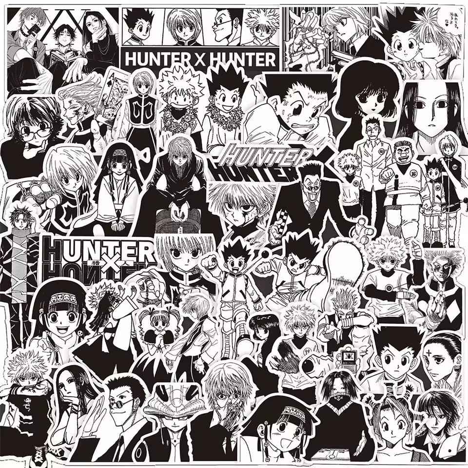 Hunter x Hunter 70pcs Black & White Stickers