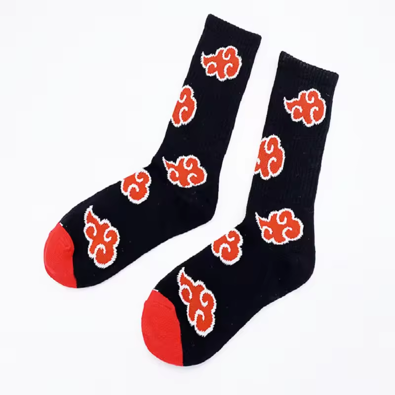 Akatsuki Red Cloud Crew Socks