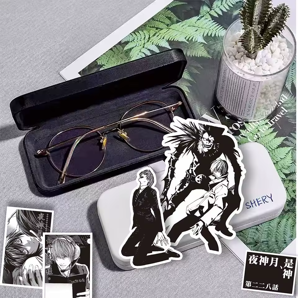 Death Note Manga Sticker Pack – 65PCS Black & White