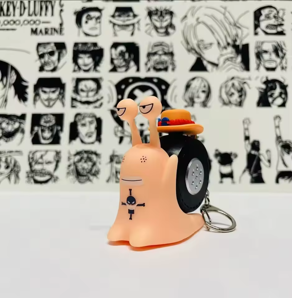 One Piece Den Den Mushi Recordable Voice Keychain Speaker