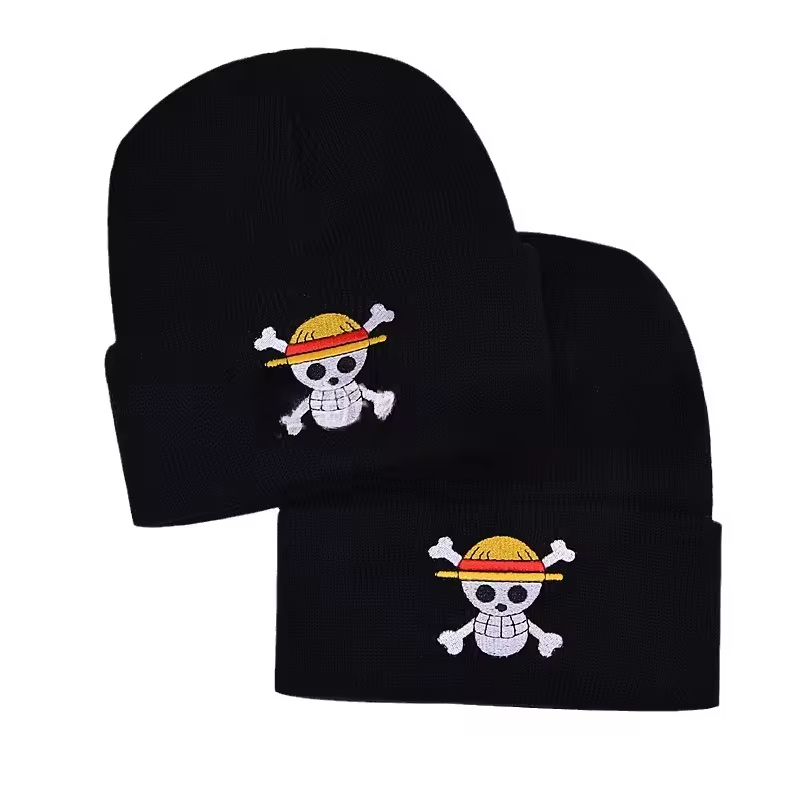 One Piece Embroidered Beanie Hat
