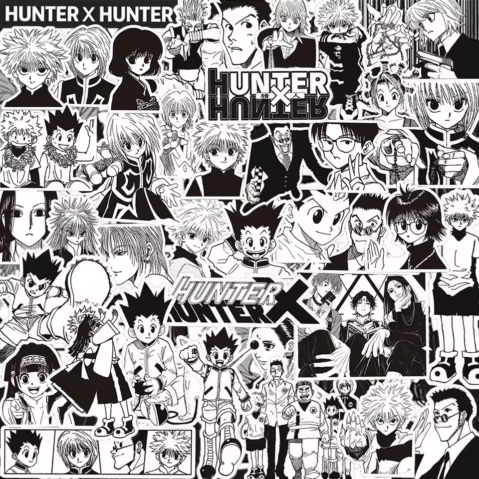 Hunter x Hunter 70pcs Black & White Stickers