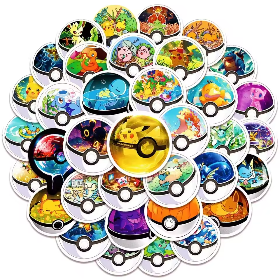 Pokémon 50PCS Ball Stickers