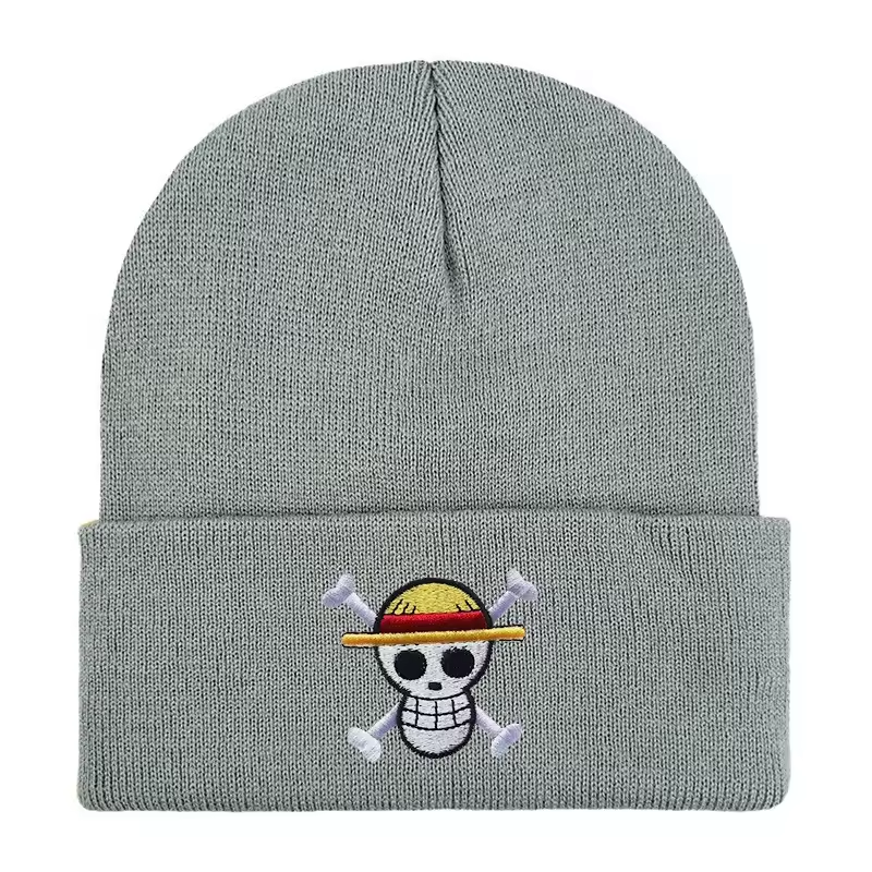 One Piece Embroidered Beanie Hat