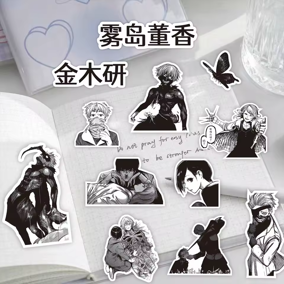 Tokyo Ghoul Kaneki Ken – 70pc Manga Sticker Pack (Black & White)
