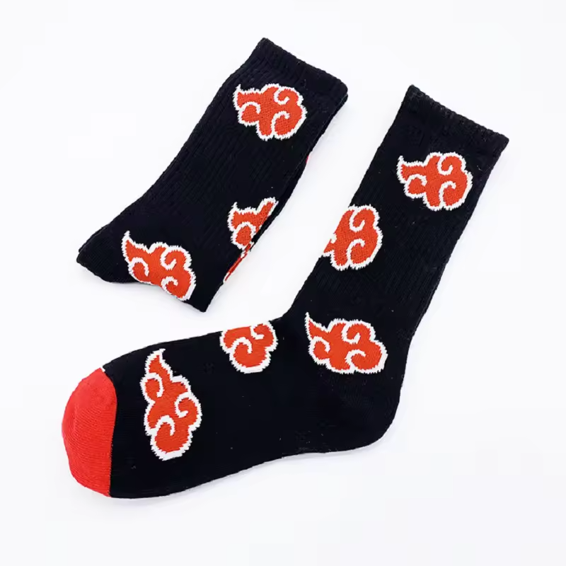 Akatsuki Red Cloud Crew Socks