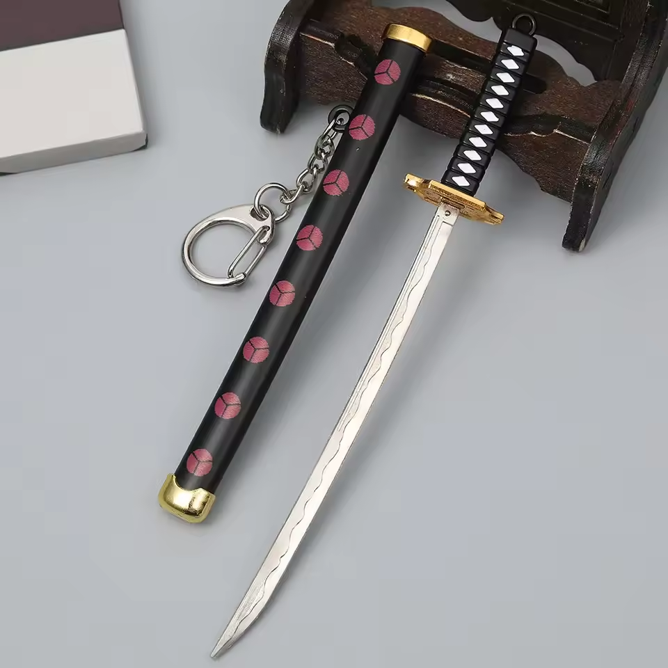 Mini One Piece Katana Sword Keychain – 15cm Zinc Alloy Replica