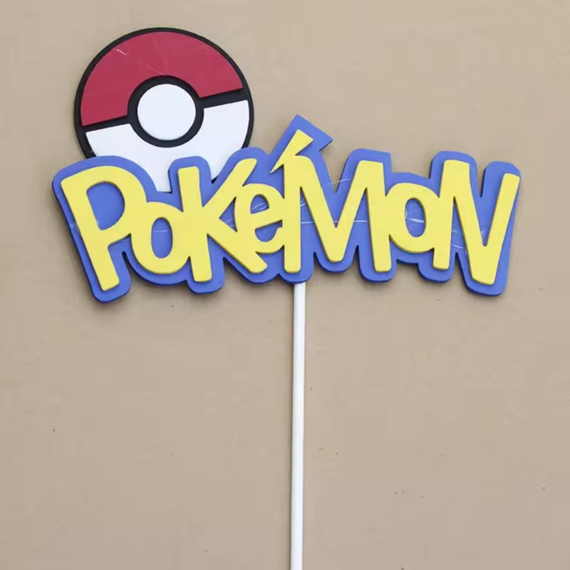 Pokémon Cake Topper Set – 13 Piece Birthday Decoration Kit