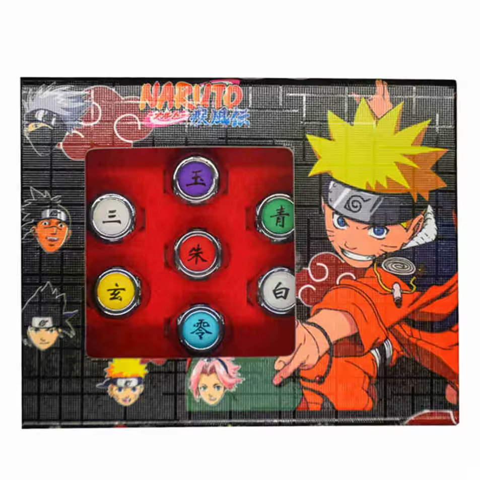 Naruto Akatsuki Ring Set – 10PCS Metal Cosplay Collection