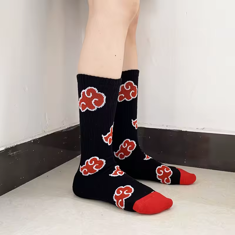 Akatsuki Red Cloud Crew Socks