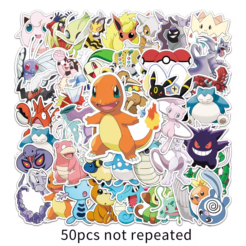 Pokémon 50pcs Waterproof Sticker Pack
