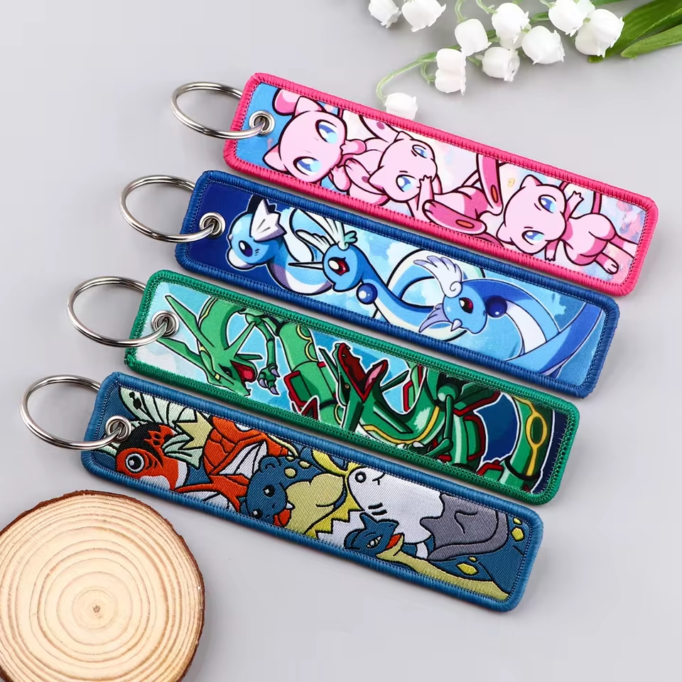 Anime Embroidered Keychain – Pokémon Series