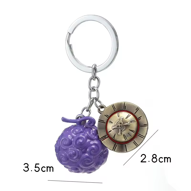 One Piece Devil Fruit Metal Keychains