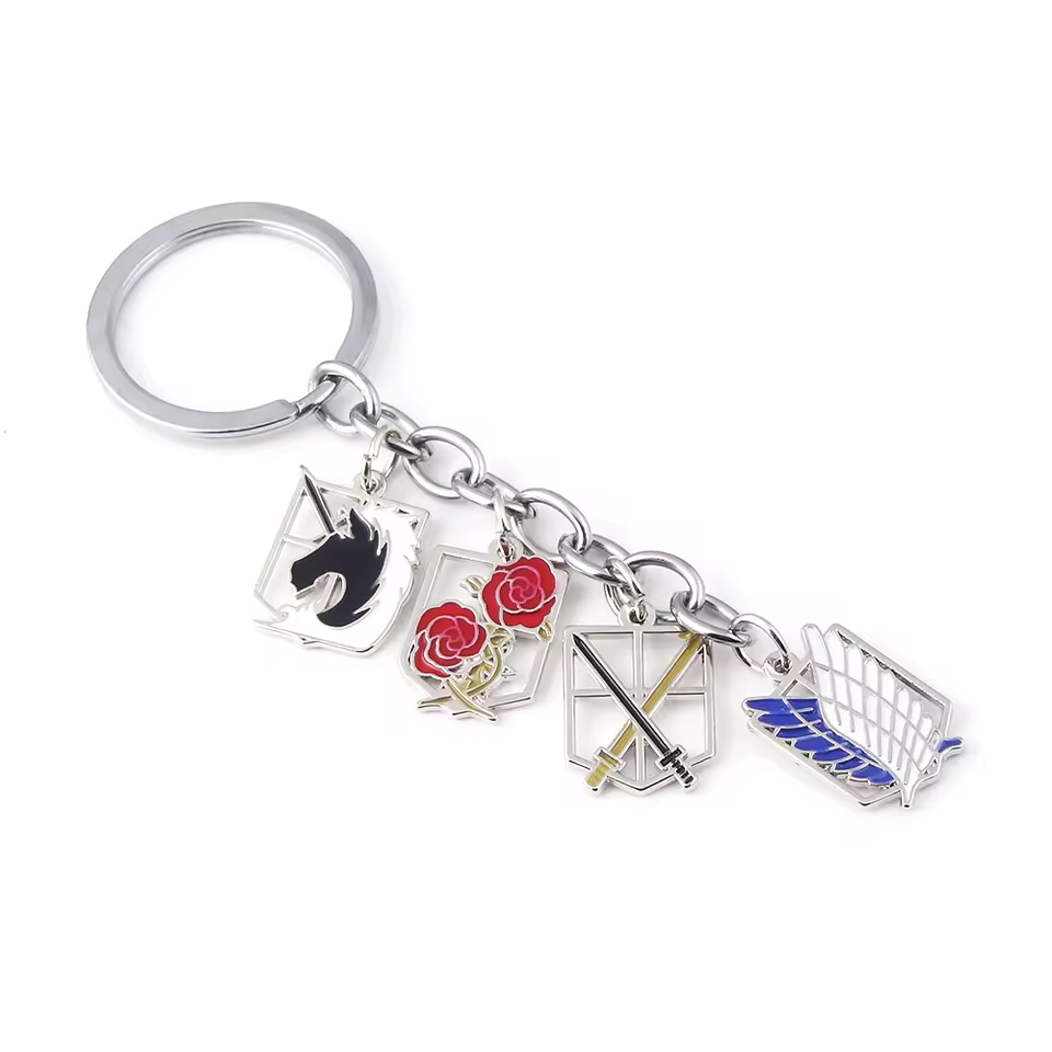 Attack on Titan Keychain – Wings of Freedom & Iconic Symbols Collection