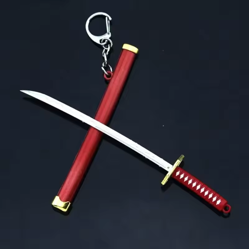 Mini One Piece Katana Sword Keychain – 15cm Zinc Alloy Replica
