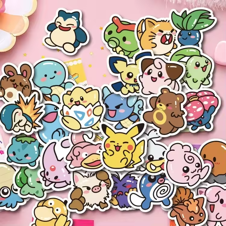 Kawaii 50PCS  Pokémon Stickers