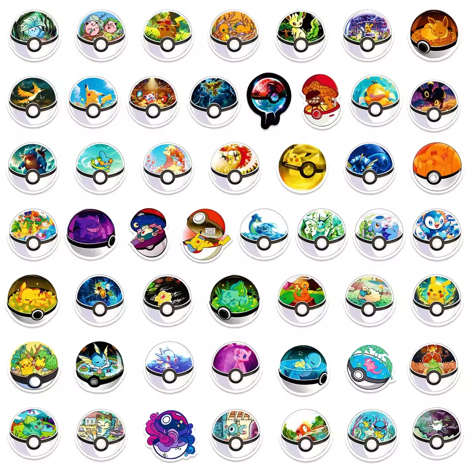 Pokémon 50PCS Ball Stickers